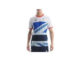 Adidas London 2012 Team GB Tennis White T-Shirt Size GB 32/34