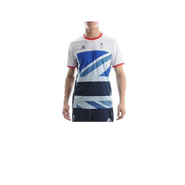 Adidas London 2012 Team GB Tennis White T-Shirt Size GB 32/34