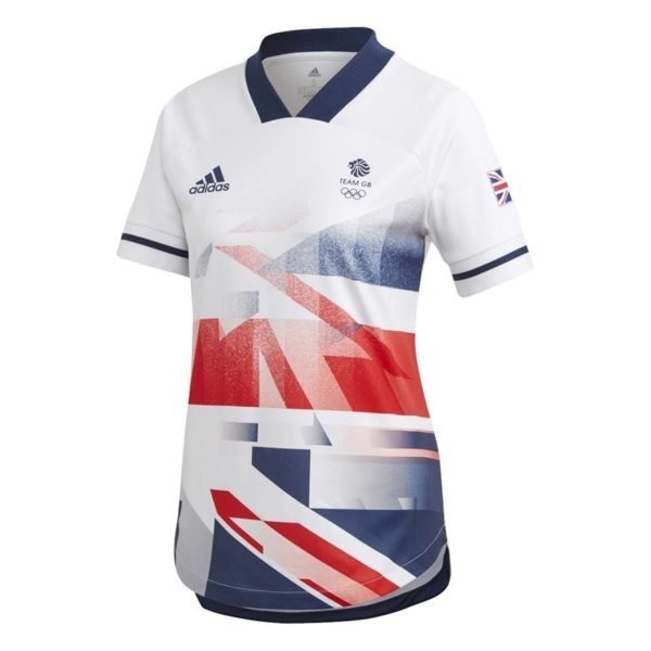 adidas Womens Team GB Football Jersey White Tokyo 2020 Olympics - Ladies Size 12
